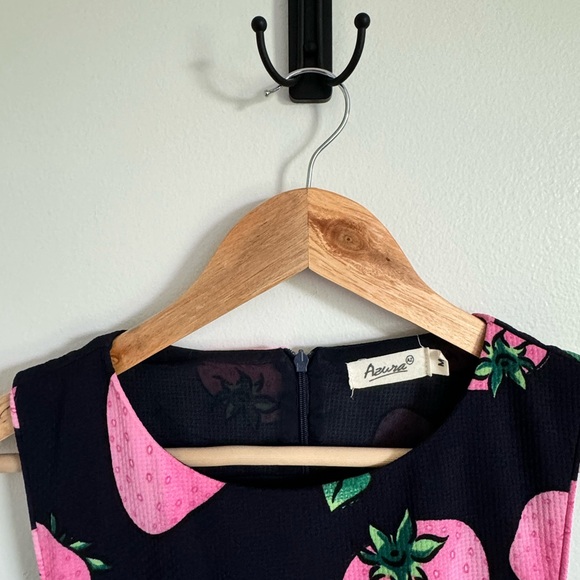 Strawberry Navy Blue Mini Dress, Size M. Purchased from Spain. - Picture 6 of 6